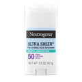 Neutrogena Ultra Sheer Dry Touch SPF 50 Mineral Sunscreen Stick for Sensitive Skin, Zinc Oxide, Body & Face Sunscreen - FENGGESTORE20