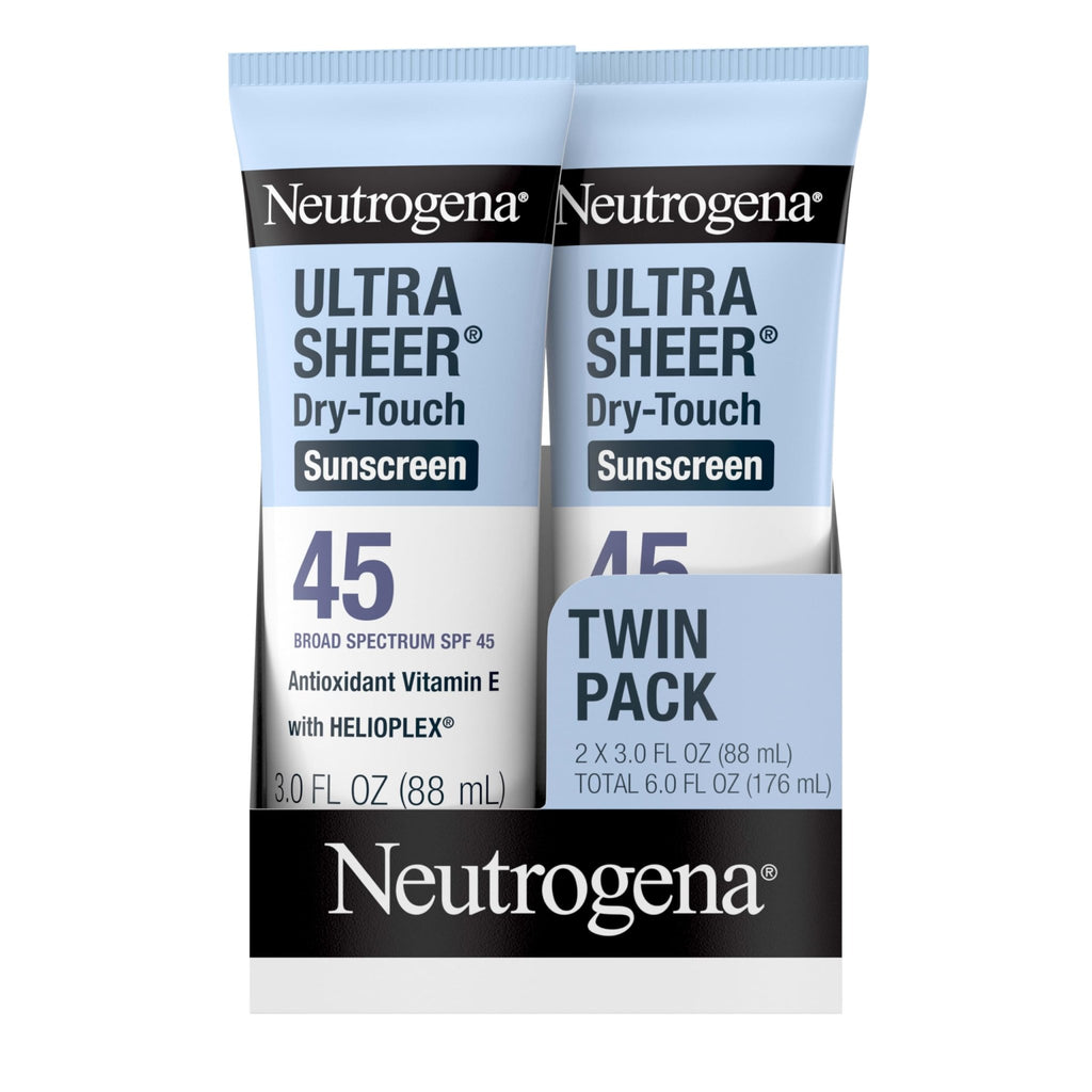 Neutrogena Ultra Sheer Dry-Touch Sunscreen For Face & Body, SPF 45 Broad Spectrum UVA/UVB Protection - FENGGESTORE20