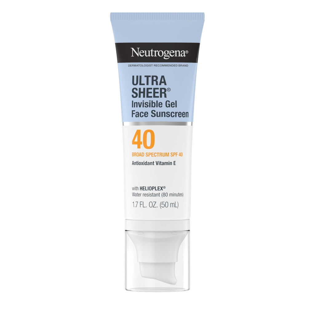 Neutrogena Ultra Sheer Invisible Gel Face Sunscreen SPF 40, Facial Sunscreen & Moisturizer - FENGGESTORE20