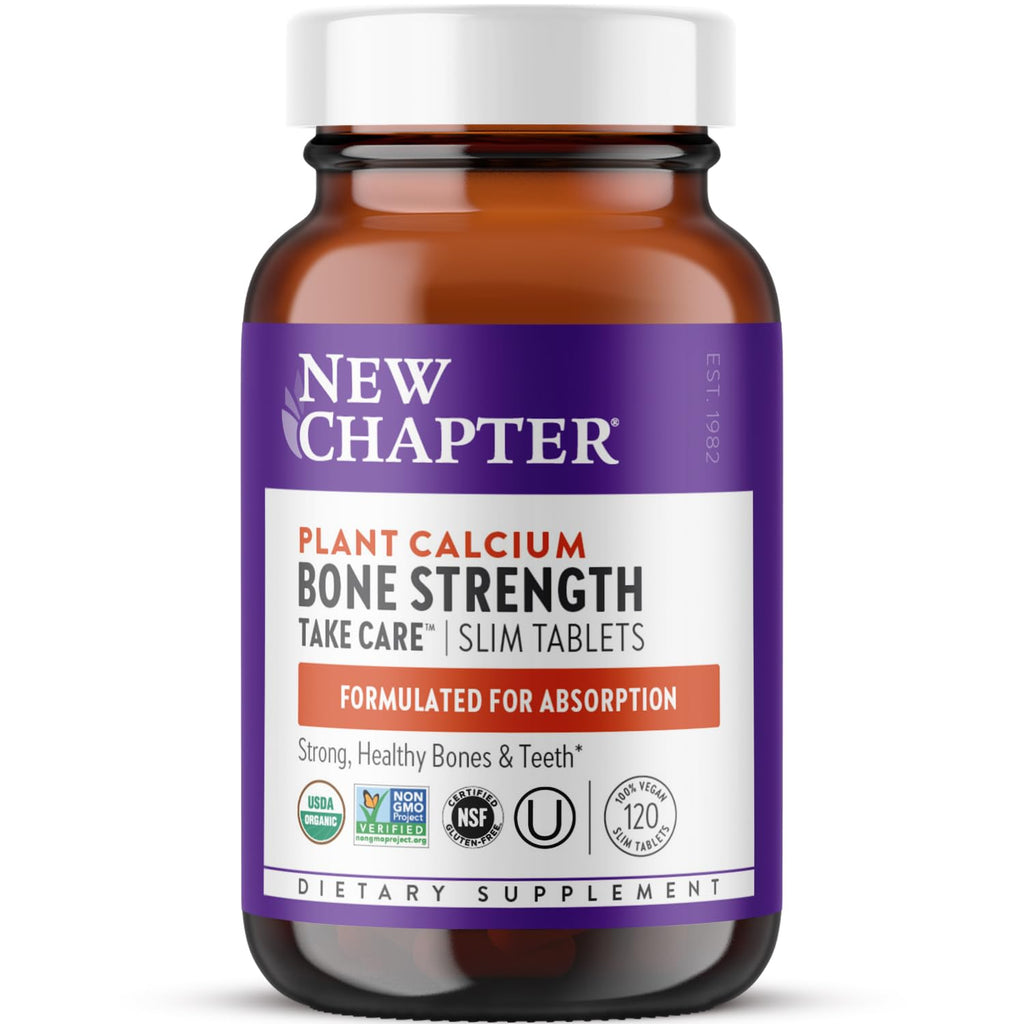 New Chapter Calcium Supplement - Bone Strength Plant-Based USDA Organic Calcium with Magnesium, Vitamin D3+K2, for Bone Health & Joint Mobility, Heart Support - FENGGESTORE20