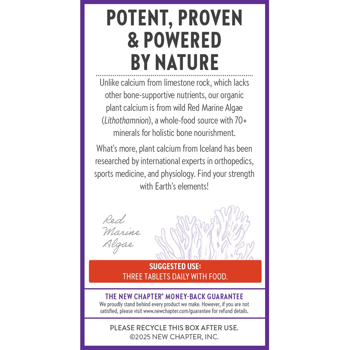 New Chapter Calcium Supplement - Bone Strength Plant-Based USDA Organic Calcium with Magnesium, Vitamin D3+K2, for Bone Health & Joint Mobility, Heart Support - FENGGESTORE20