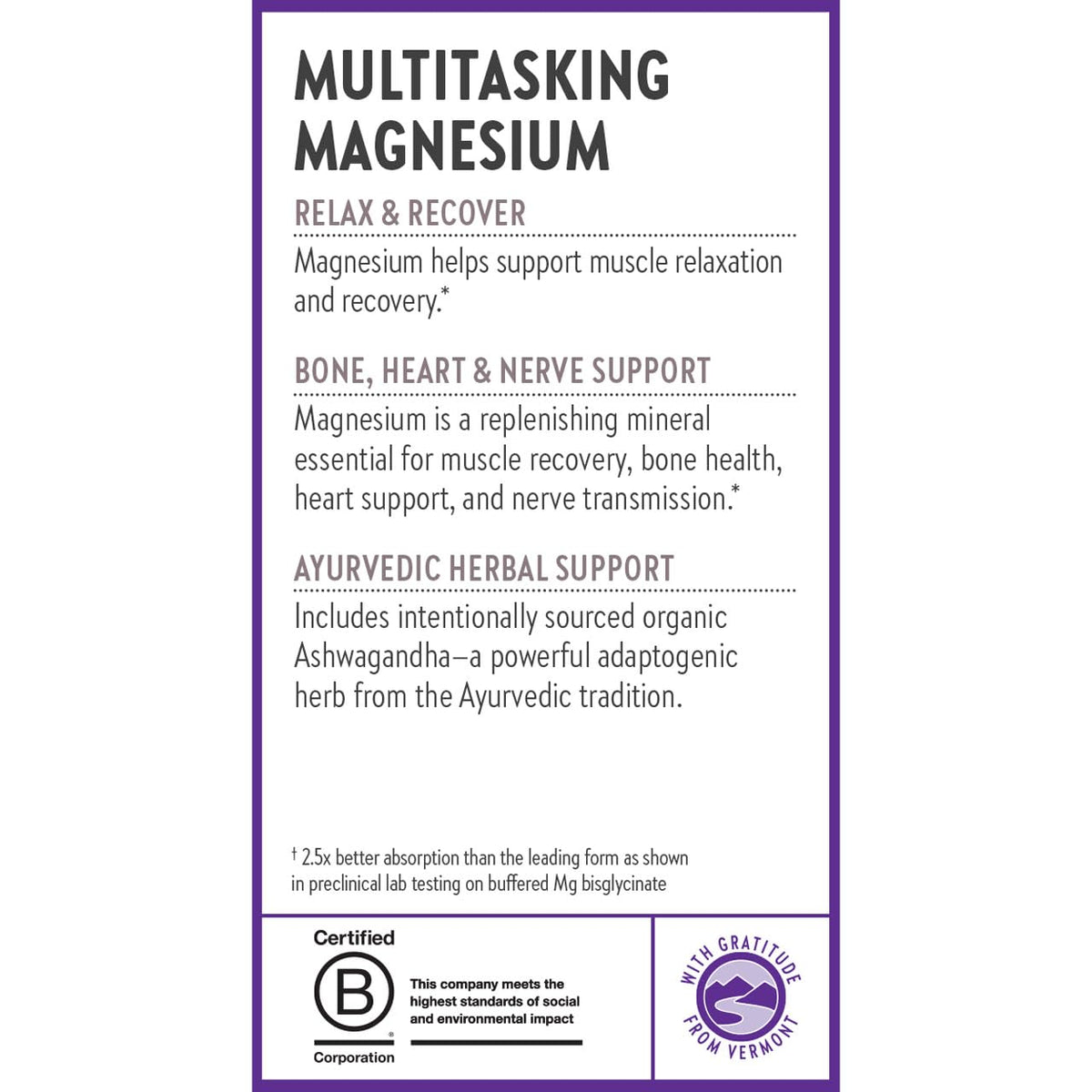 New Chapter Magnesium + Ashwagandha Supplement, 325 mg with Magnesium Glycinate for Muscle Relaxation & Recovery, Heart, Nerve & Bone Health, 2.5X Absorption - FENGGESTORE20