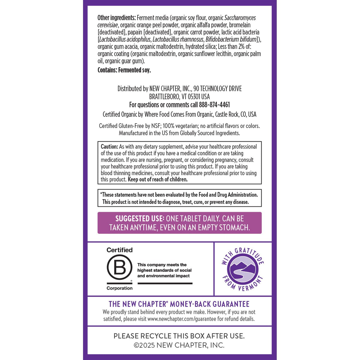 New Chapter Women’s Multivitamin 40+, extra B6 & B12, Biotin for Hair Growth, D3, Vit C, Zinc for Immune & Stress Support, Gentle on an Empty Stomach - FENGGESTORE20