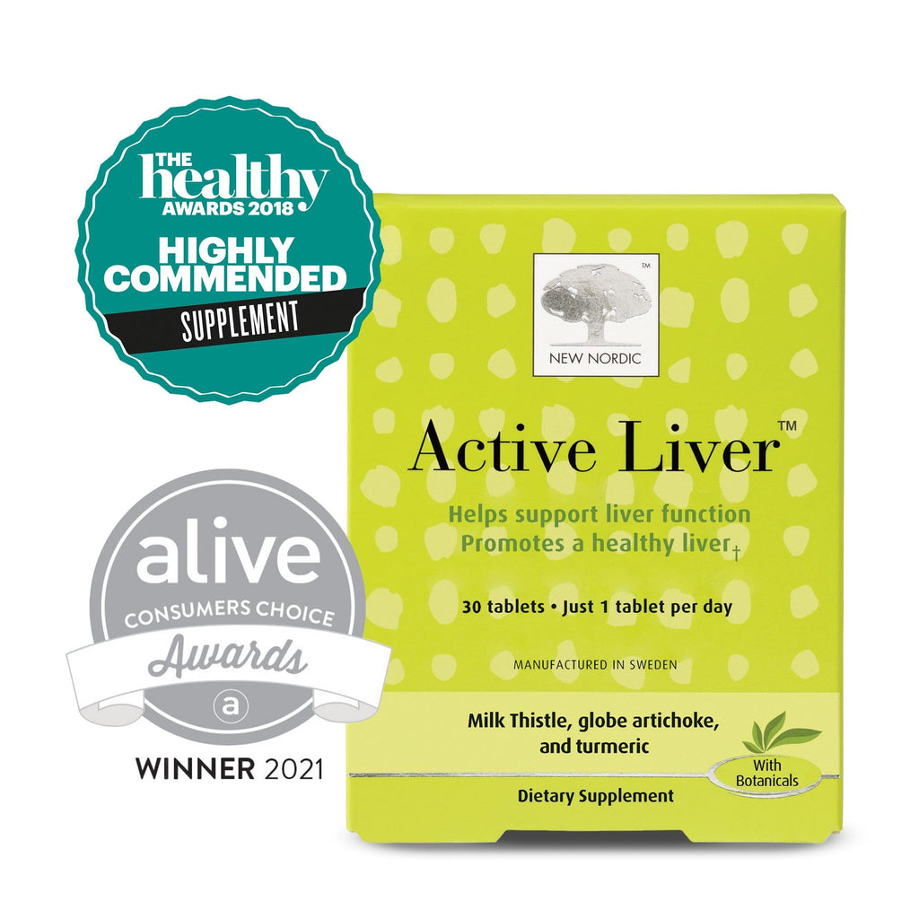 NEW NORDIC Active Liver 30-Day Supply, Daily Liver Supplement, Milk Thistle, Artichoke & Turmeric, 30 Tablets (Pack of 1) - FENGGESTORE20
