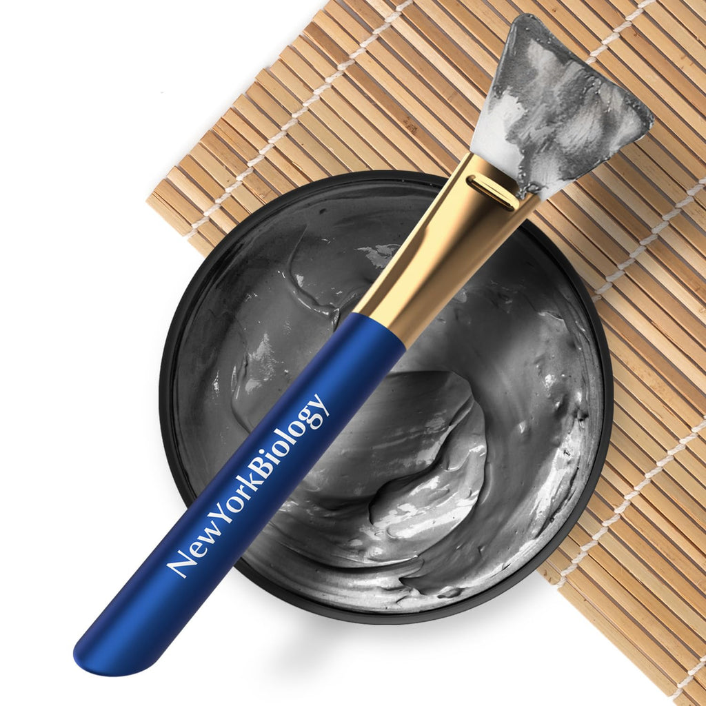 New York Biology Dead Sea Mud Mask for Face & Body | with Stem Cell and Collagen | Face Mask, Brush Applicator, Towel | Spa Quality Pore Refiner for Oily Skin - FENGGESTORE20