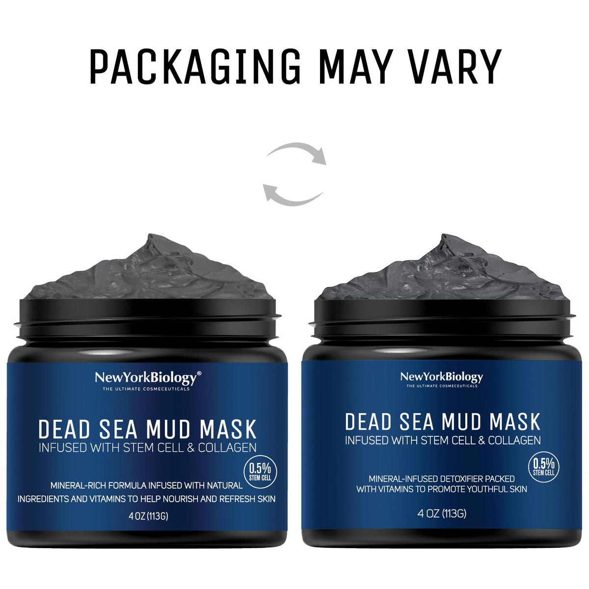 New York Biology Dead Sea Mud Mask for Face, Body | with Stem Cell and Collagen | Spa Quality Pore Refiner for Oily Skin - FENGGESTORE20