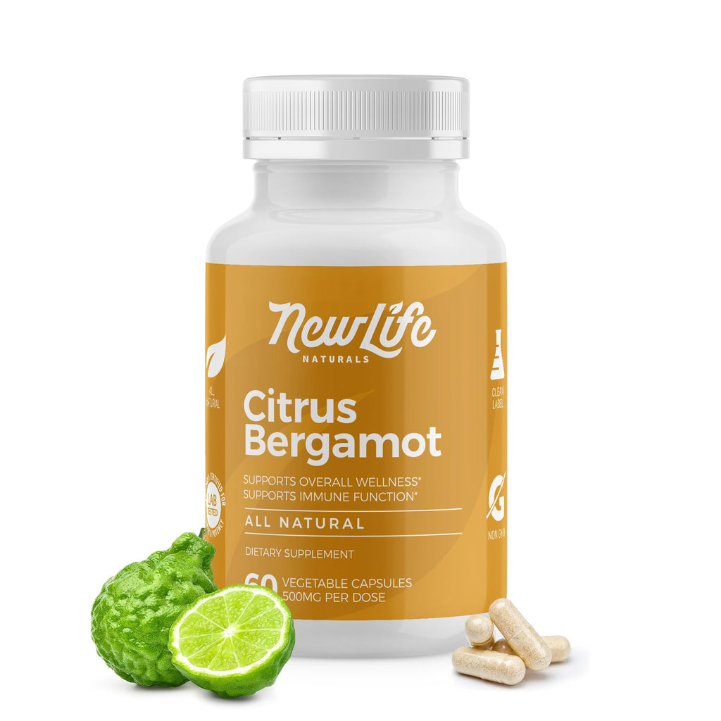 NewLife Naturals Citrus Bergamot Supplements 500 MG - Heart Health - Supplement for Wellness and Aging Support - FENGGESTORE20
