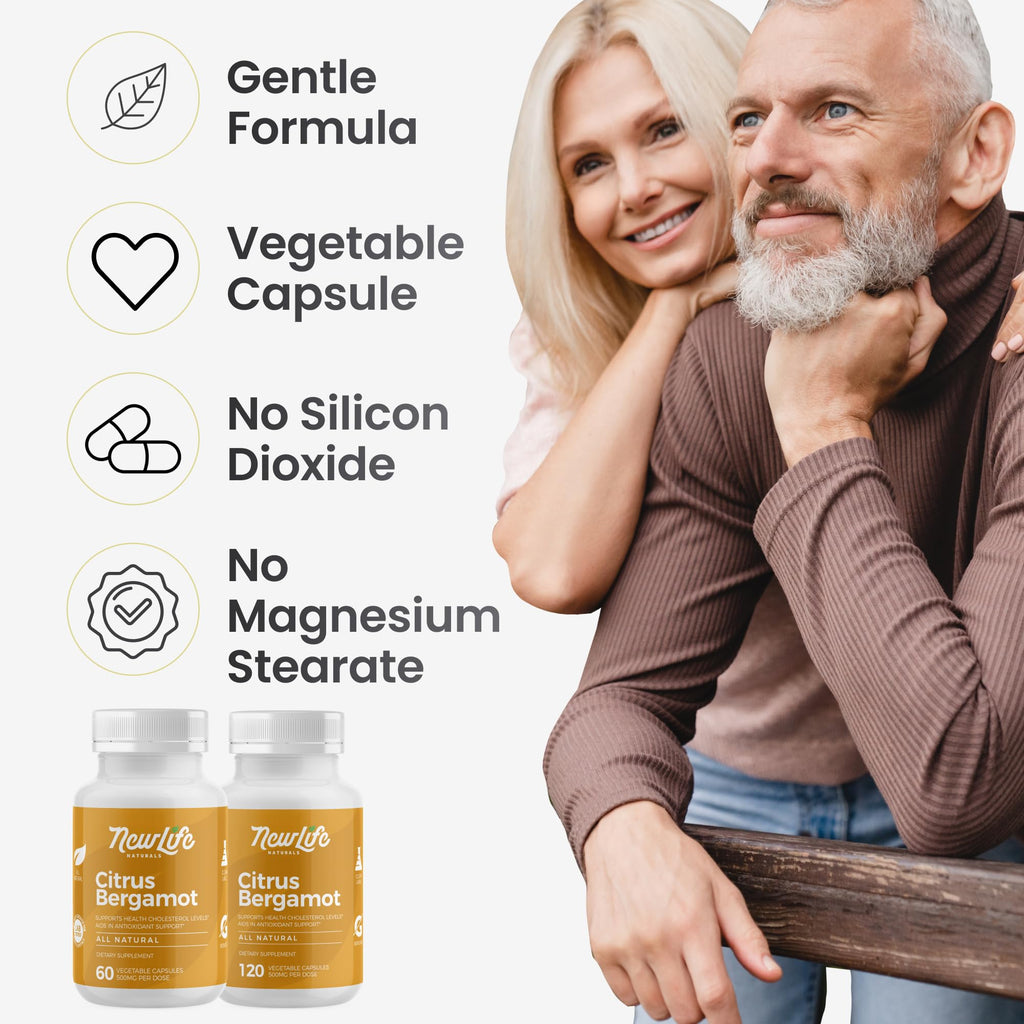 NewLife Naturals Citrus Bergamot Supplements 500 MG - Heart Health - Supplement for Wellness and Aging Support - FENGGESTORE20