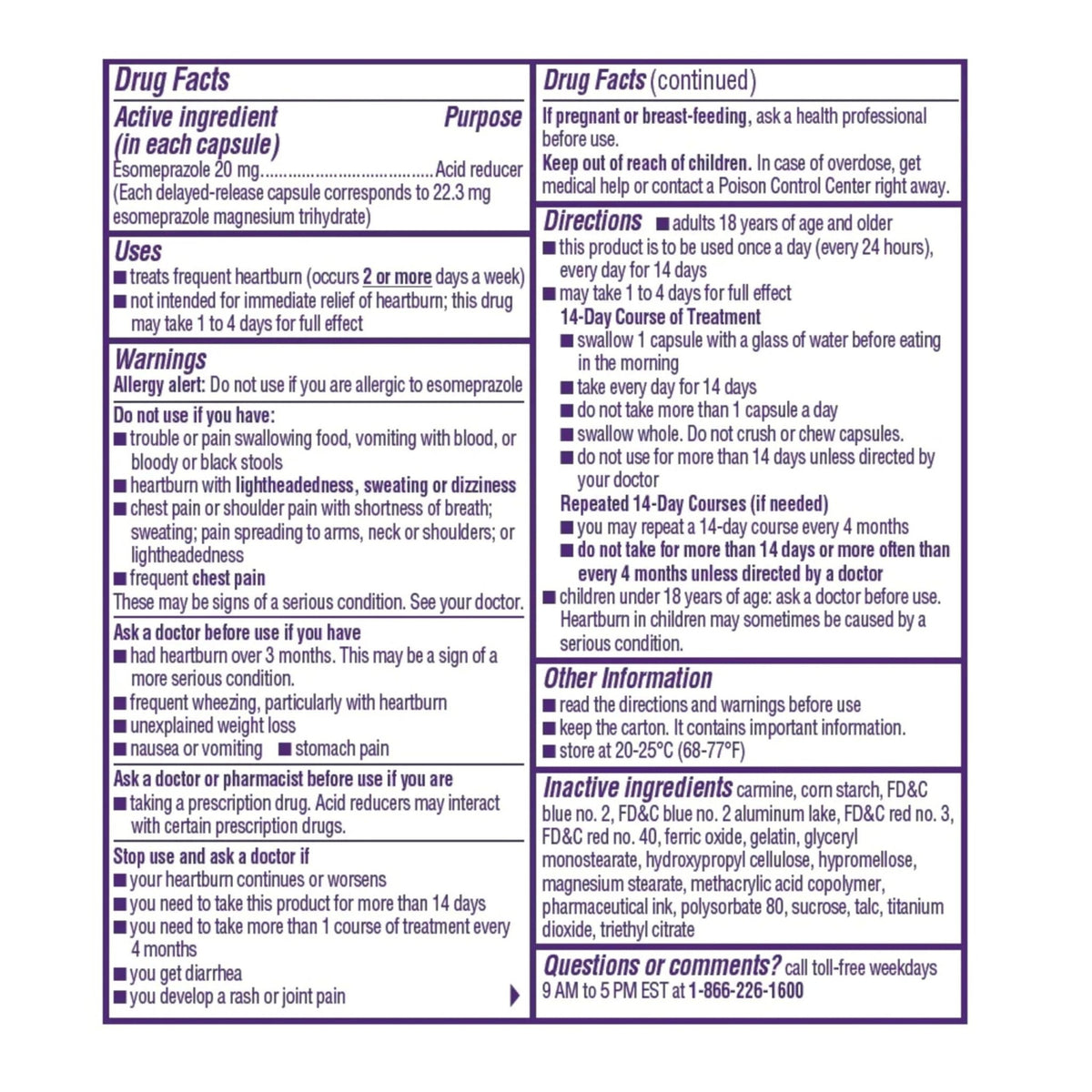 Nexium 24HR ClearMinis Acid Reducer Heartburn Relief Delayed Release Capsules for All-Day and All-Night Protection from Frequent Heartburn, Heartburn Medicine with Esomeprazole Magnesium - 42 Count - FENGGESTORE20