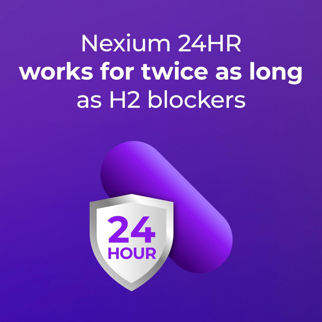 Nexium 24HR ClearMinis Acid Reducer Heartburn Relief Delayed Release Capsules for All-Day and All-Night Protection from Frequent Heartburn, Heartburn Medicine with Esomeprazole Magnesium - 42 Count - FENGGESTORE20
