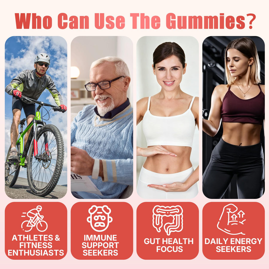 Nextdia L-Glutamine 1200mg Gummies for Gut & Immune Support – Leaky Gut Repair with Slippery Elm, Marshmallow Root, Ginger, Aloe, Vitamin C D3 - FENGGESTORE20