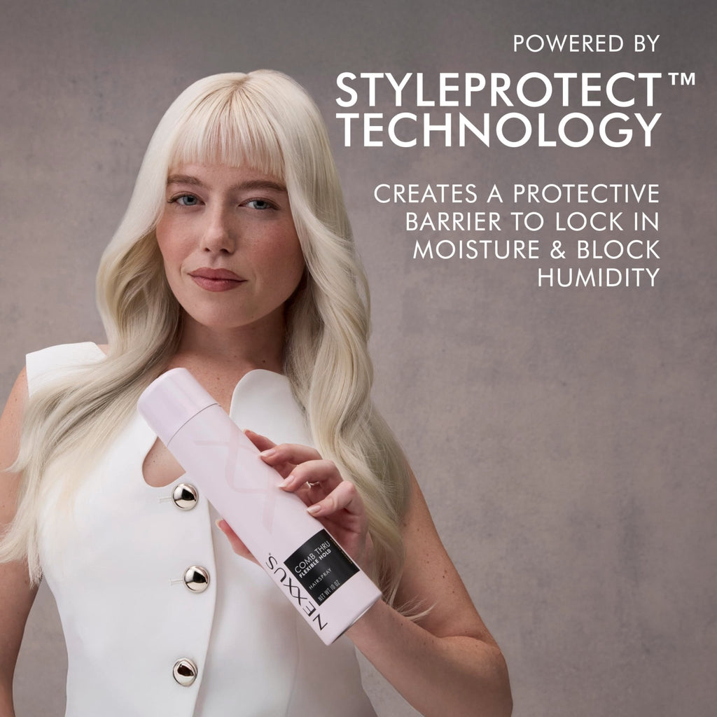 Nexxus Styling Spray Comb Thru Finish Flexible Hold Hairspray Powered by STYLEPROTECT Technology 10 oz - FENGGESTORE20