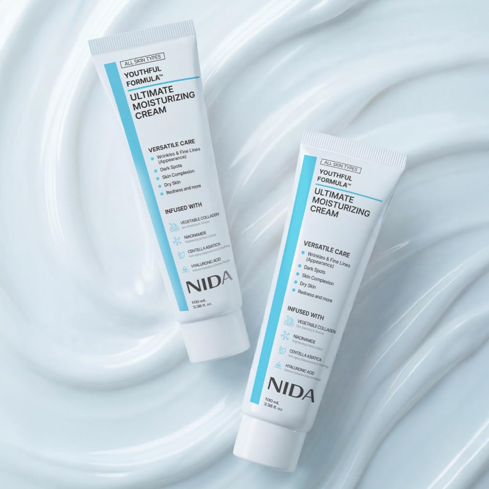 NIDA Youthful Formula™ Ultimate Moisturizing Cream | Centella Asiatica, Niacinamide, Hyaluronic Acid, Collagen | Wrinkles, Fine Lines - FENGGESTORE20