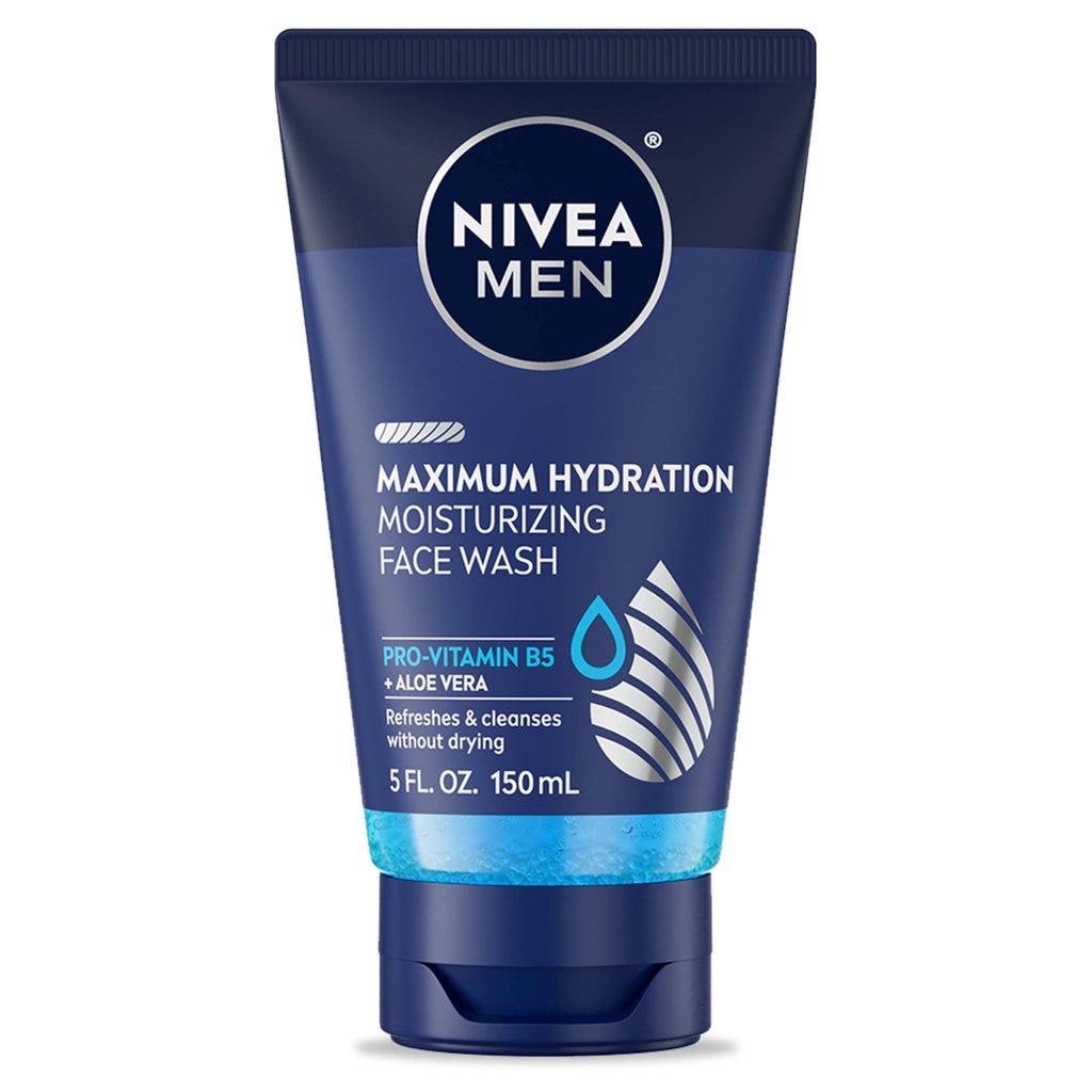 NIVEA MEN Maximum Hydration Face Wash, Face Wash with Provitamin B5 and Aloe Vera - FENGGESTORE20