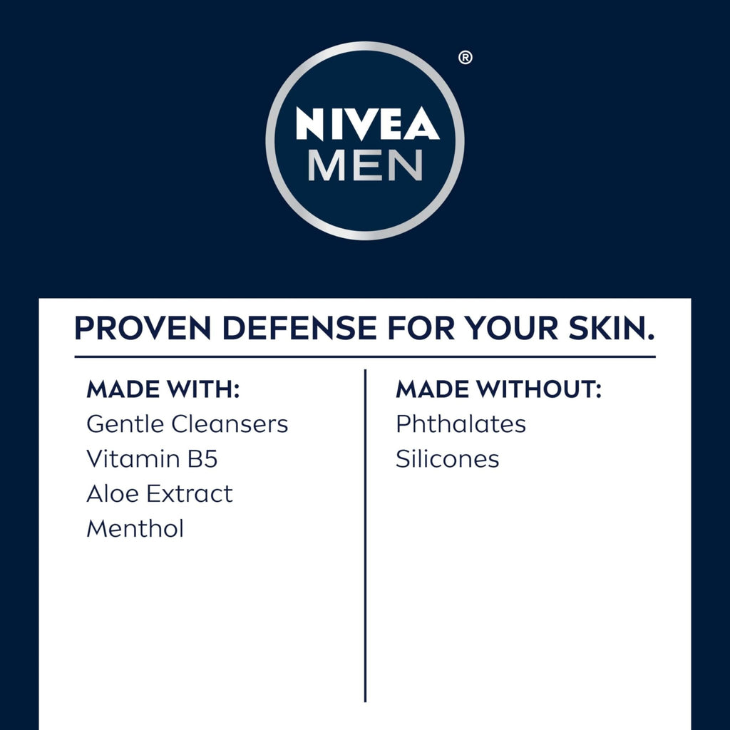 NIVEA MEN Maximum Hydration Face Wash, Face Wash with Provitamin B5 and Aloe Vera - FENGGESTORE20