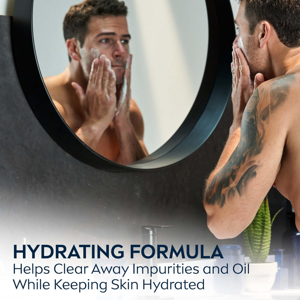 NIVEA MEN Maximum Hydration Face Wash, Face Wash with Provitamin B5 and Aloe Vera - FENGGESTORE20