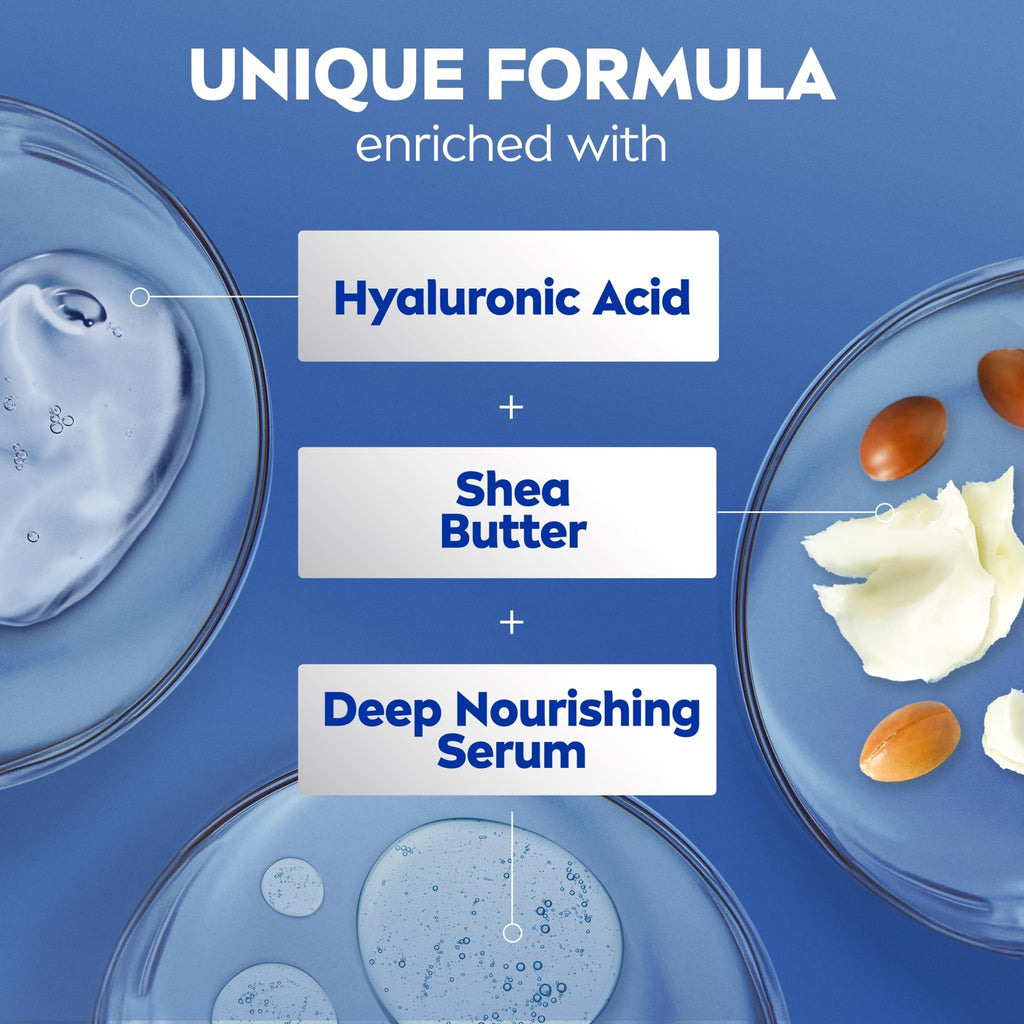 NIVEA Shea Nourish Body Lotion for Dry Skin with Hyaluronic Acid, Shea Butter and Deep Nourishing Serum - FENGGESTORE20