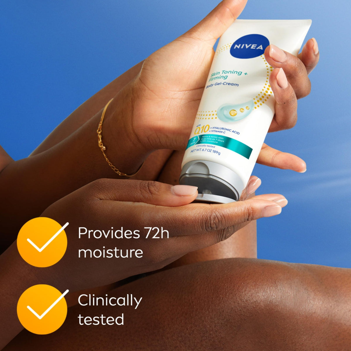NIVEA Skin Firming & Toning Body Gel Cream with Q10, Hyaluronic Acid and Vitamin C - FENGGESTORE20