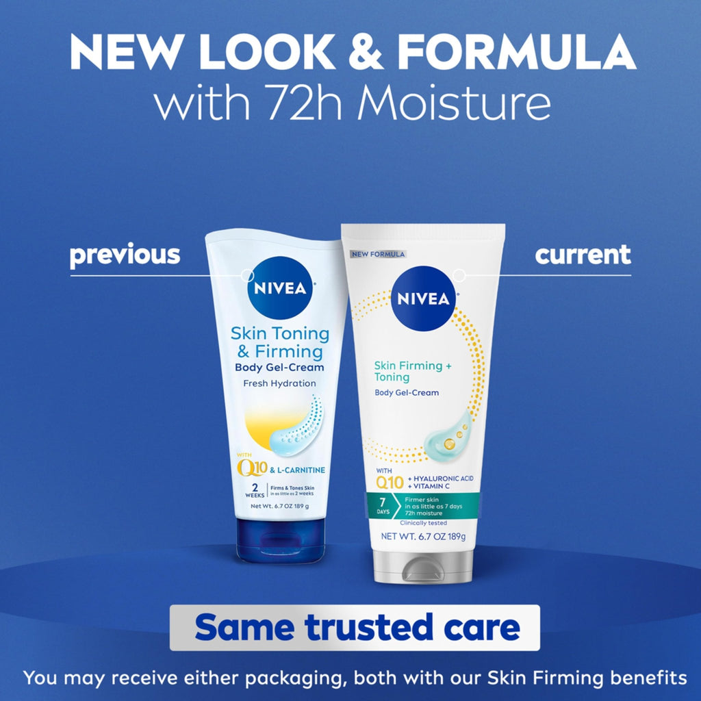NIVEA Skin Firming & Toning Body Gel Cream with Q10, Hyaluronic Acid and Vitamin C - FENGGESTORE20