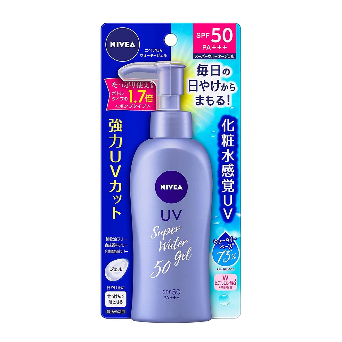 NIVEA SUN Protect Super Water Gel SPF 50 PA+++ 140g Squeeze bottle - FENGGESTORE20