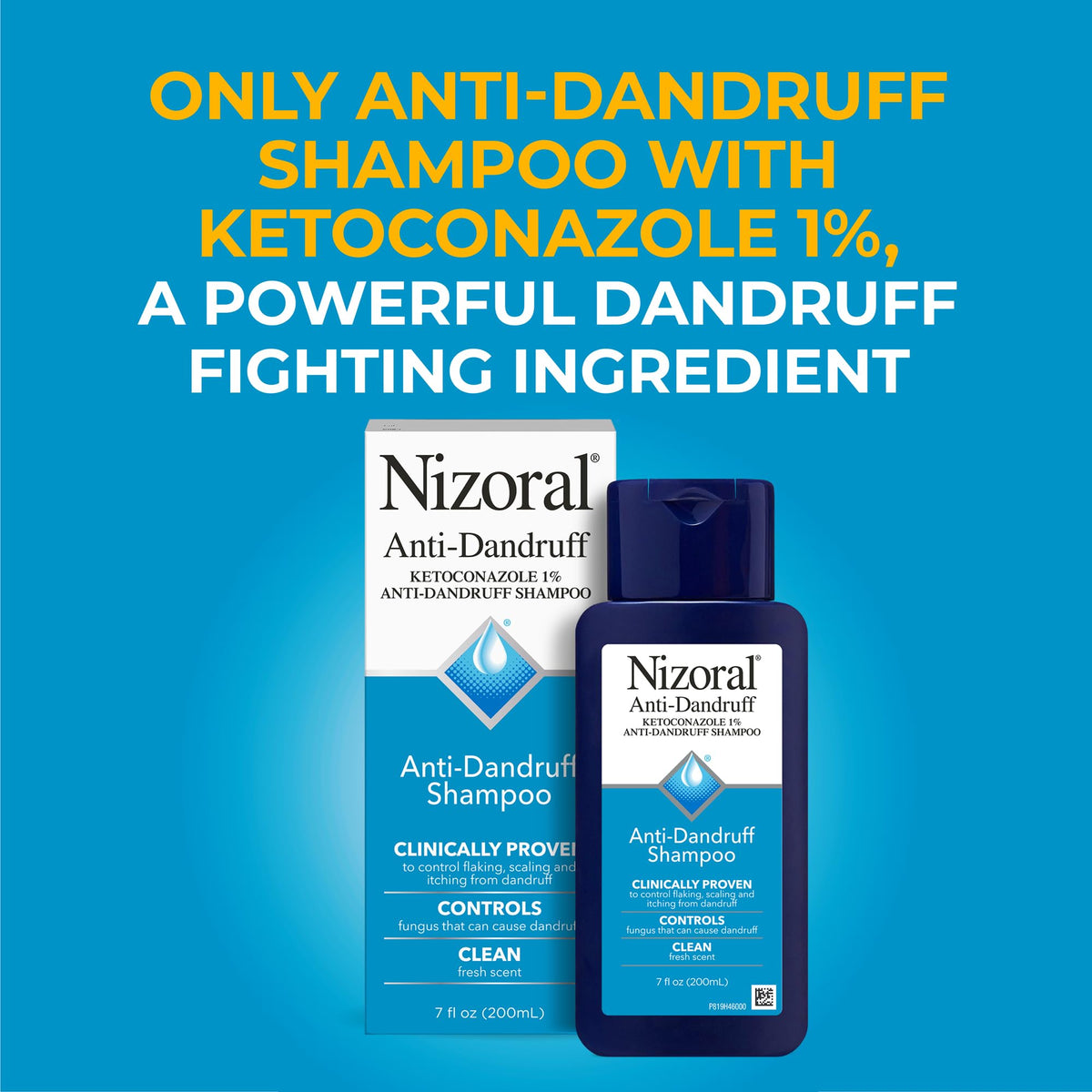 Nizoral Anti-Dandruff Shampoo with 1% Ketoconazole, Fresh Scent, 7 Fl Oz - FENGGESTORE20