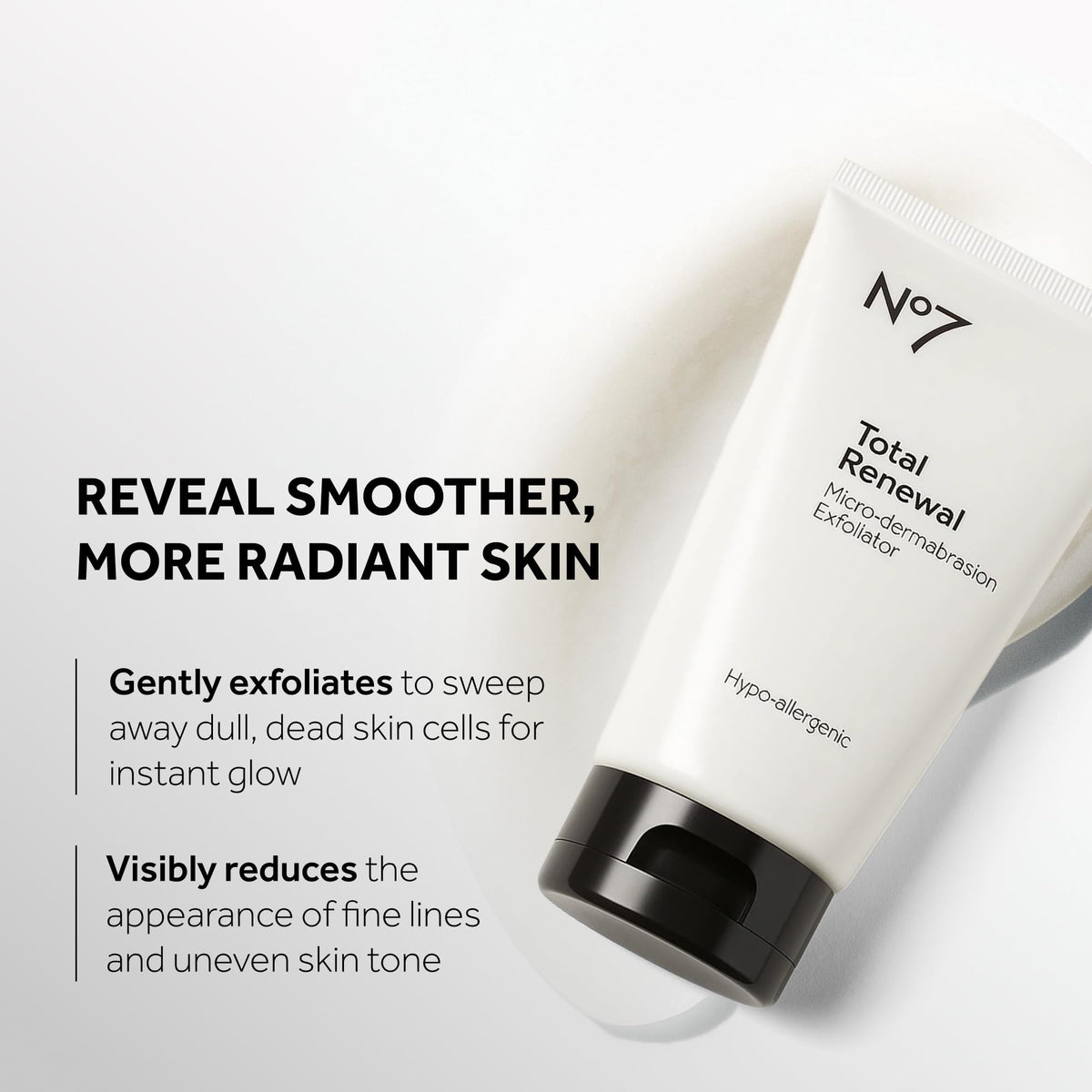 No7 Microdermabrasion Total Renewal Face Scrub - Exfoliating Face Wash & Dark Spot Corrector for Sensitive Skin - FENGGESTORE20