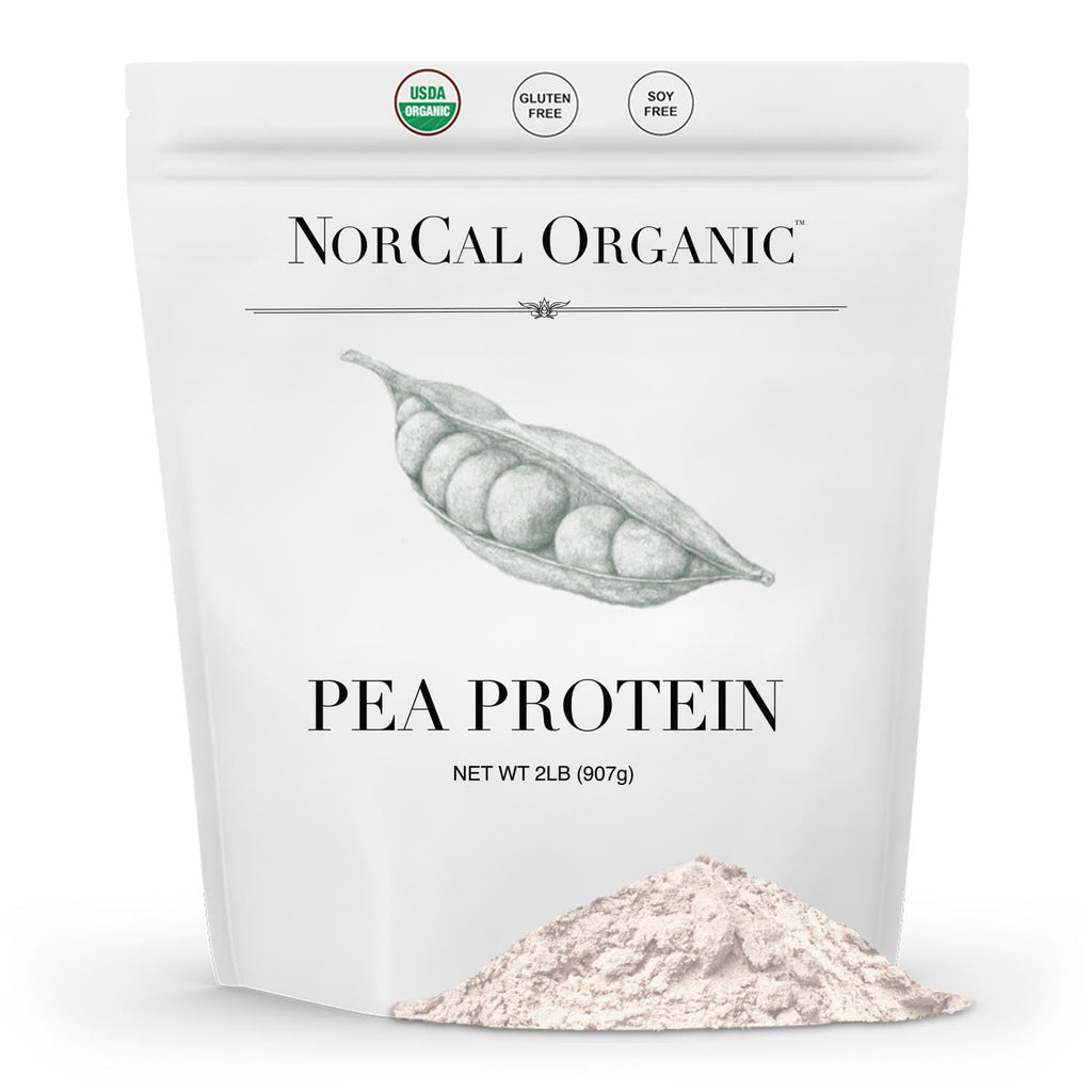 NorCal Organic - Premium Pea Protein Isolate - 100% Vegan and Organic - UNFLAVORED - 2 Pounds (Pack of 1) - 35 Servings - FENGGESTORE20