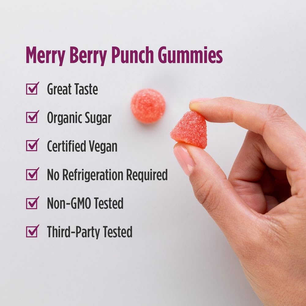 Nordic Naturals Kids Nordic Flora Probiotic Gummies, Merry Berry Punch - 60 Gummies - 1.5 Billion CFU & Prebiotic Fiber - Non-GMO, Vegan - 30 Servings - FENGGESTORE20