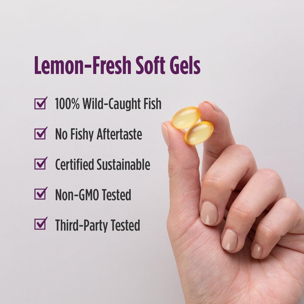Nordic Naturals Omega Woman, Lemon - 120 Soft Gels - 500 mg Omega-3 + 800 mg Evening Primrose Oil - Healthy Skin & Optimal Wellness - Non-GMO - 60 Servings - FENGGESTORE20