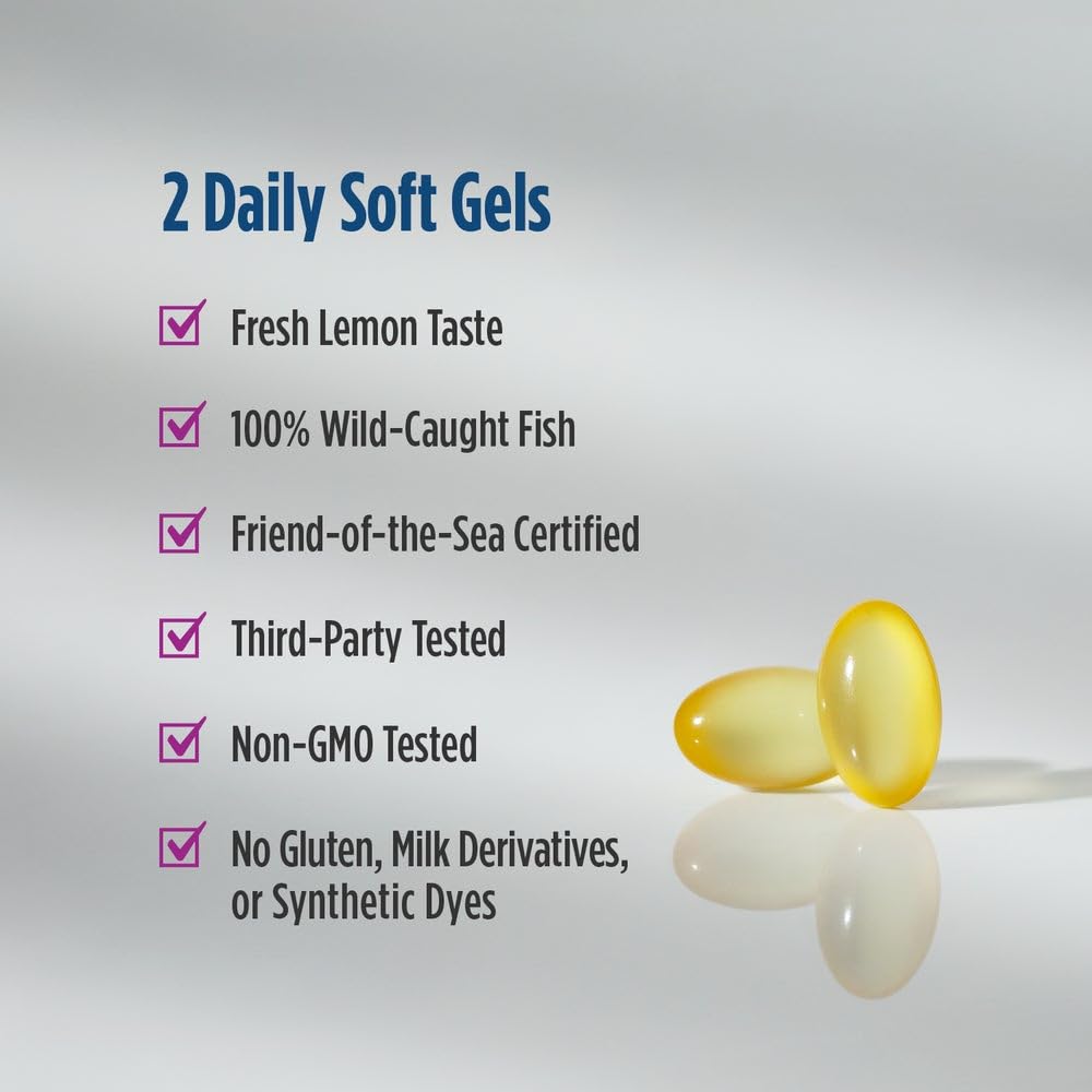 Nordic Naturals Postnatal Omega-3, Lemon - 60 Soft Gels - 1120 Total Omega-3 + 1000 IU Vitamin D3 - Formulated for New Moms; Supports Optimal Wellness, Positive Mood, Healthy Metabolism - 30 Servings - FENGGESTORE20