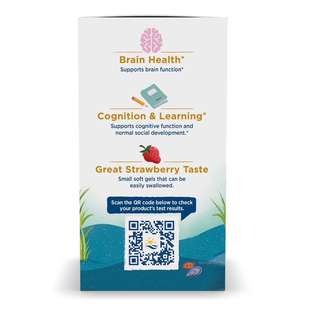 Nordic Naturals Ultimate Omega 2X Teen, Strawberry - 60 Mini Soft Gels - 1120 mg Total Omega-3s with EPA & DHA - Brain Health, Positive Mood, Social Development, Learning - Non-GMO - 30 Servings - FENGGESTORE20