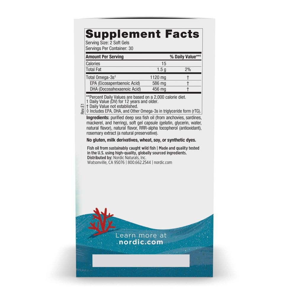 Nordic Naturals Ultimate Omega 2X Teen, Strawberry - 60 Mini Soft Gels - 1120 mg Total Omega-3s with EPA & DHA - Brain Health, Positive Mood, Social Development, Learning - Non-GMO - 30 Servings - FENGGESTORE20