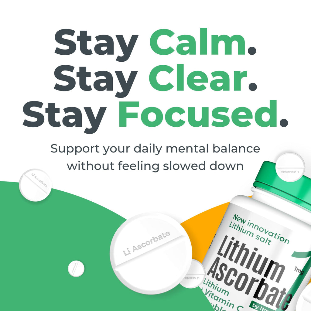 NORMOTIM Lithium Supplement 1 mg Tablets – Non-Drowsy Calm & Focus Support – Memory & Mental Clarity – Fast Dissolve – Compare to Lithium Orotate - FENGGESTORE20