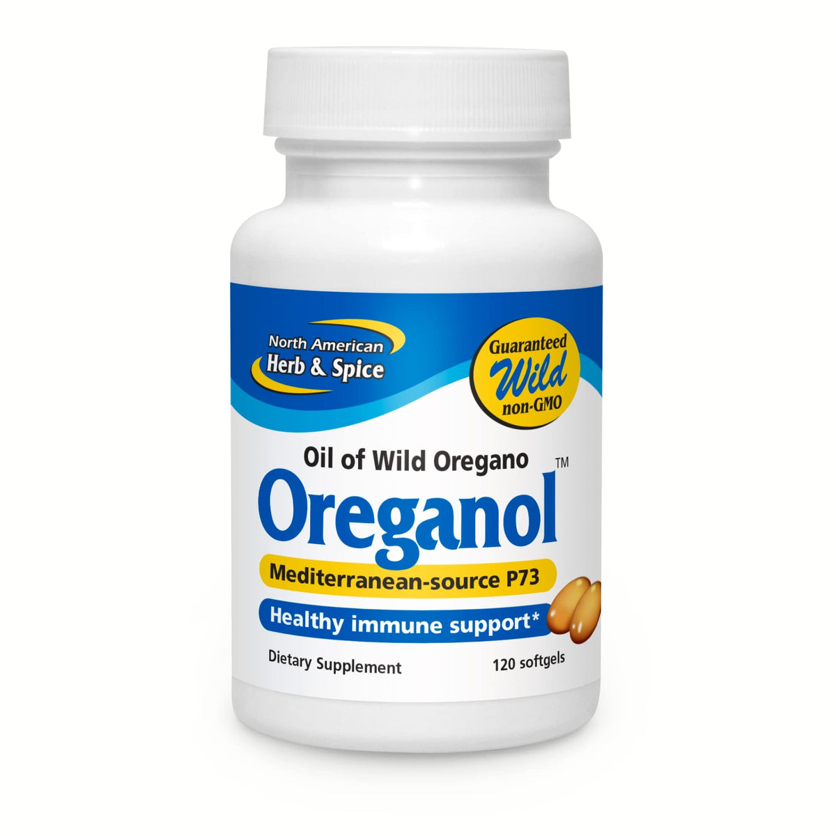NORTH AMERICAN HERB & SPICE Oreganol P73, 120 Softgels - Immune System Support - Unprocessed, Vegan Friendly Wild Oregano - FENGGESTORE20