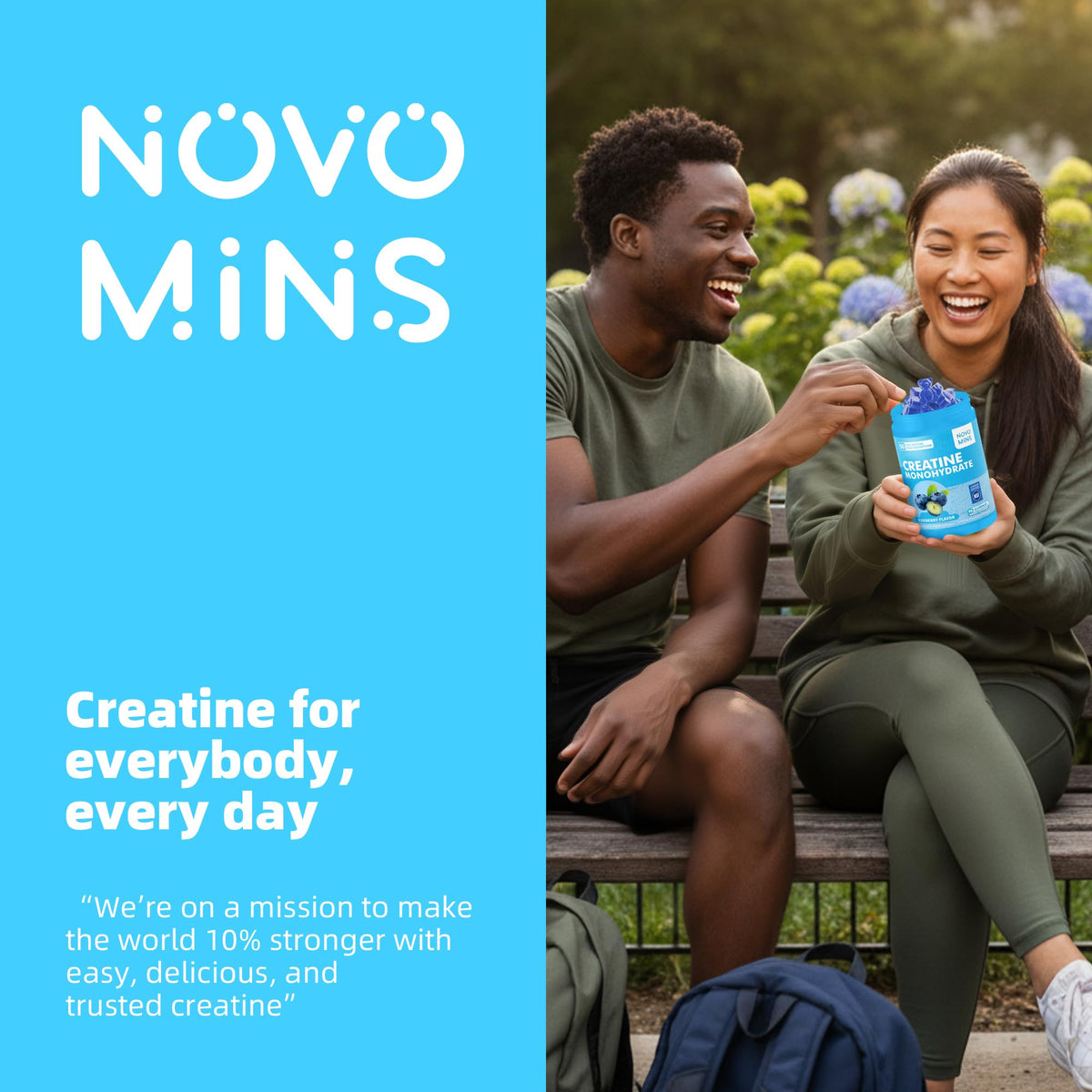 novomins Creatine Monohydrate Gummies 5000mg for Men & Women, Chewables Creatine Monohydrate for Muscle Strength, Muscle Builder, Energy Boost, Pre-Workout Supplement - FENGGESTORE20