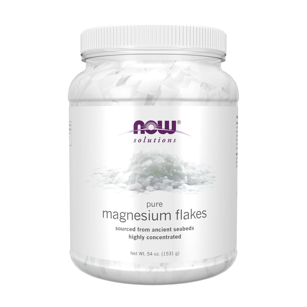 NOW Foods Solutions, Magnesium Flakes, 100% Pure, from the Ancient Zechstein Seabed, Highly Concentrated, 54-Ounce - FENGGESTORE20