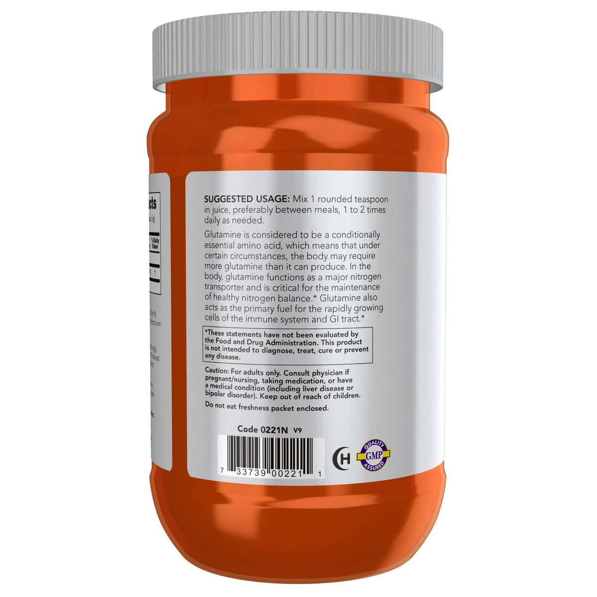 NOW Foods Sports Nutrition, L-Glutamine Pure Powder, Nitrogen Transporter*, Amino Acid, 1-Pound - FENGGESTORE20