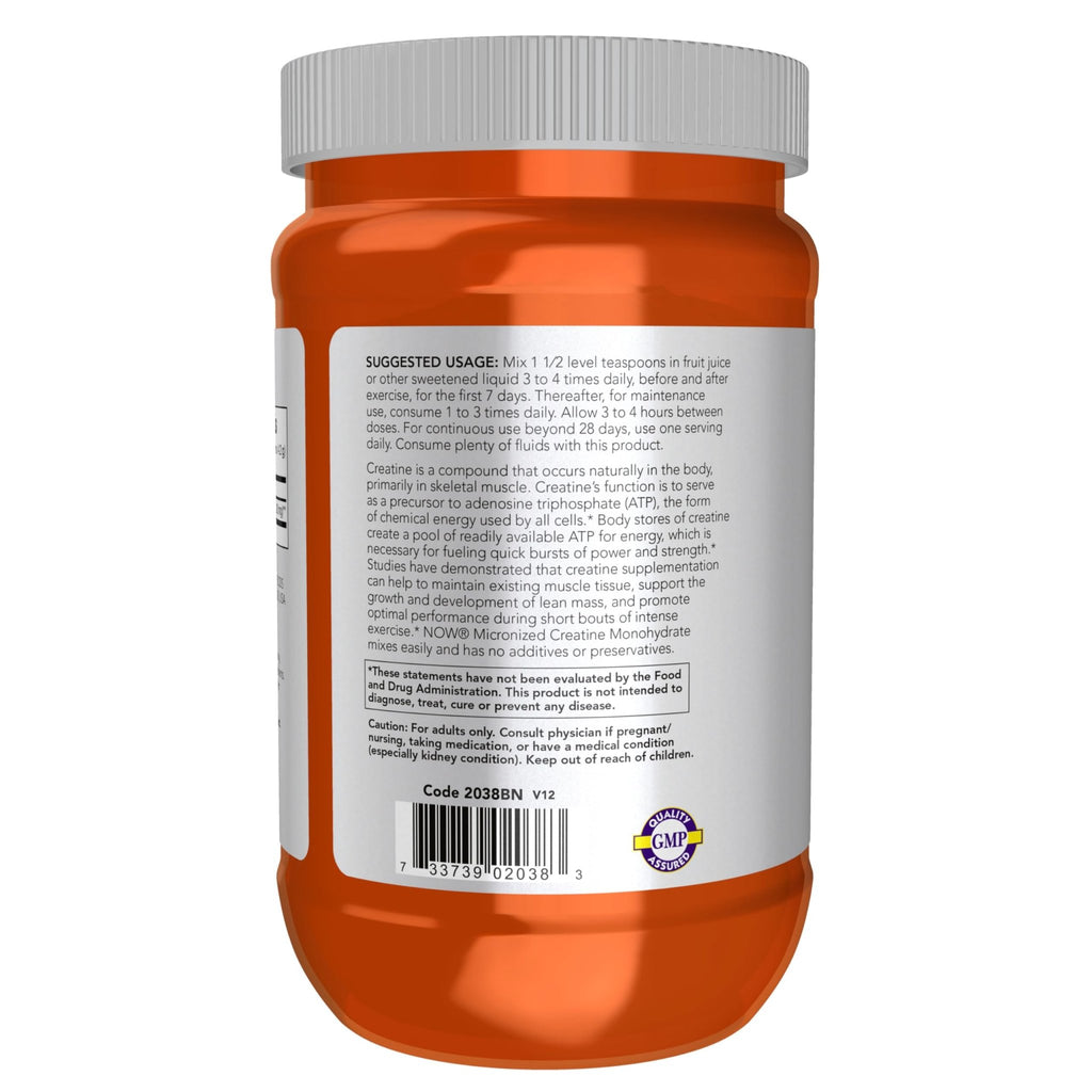 NOW Foods Sports Nutrition, Micronized Creatine Powder 500 g, Mass Building*/Energy Production*, 1.1-Pound - FENGGESTORE20