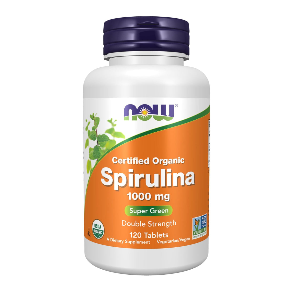 NOW Foods Supplements, Certified Organic, Spirulina 1000 mg (Double Strength), Rich in Beta-Carotene (Vitamin A) - FENGGESTORE20