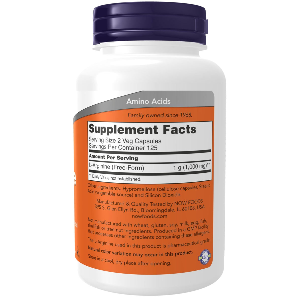 NOW Foods Supplements, L-Arginine 500 mg, Nitric Oxide Precursor*, Amino Acid, 250 Veg Capsules - FENGGESTORE20
