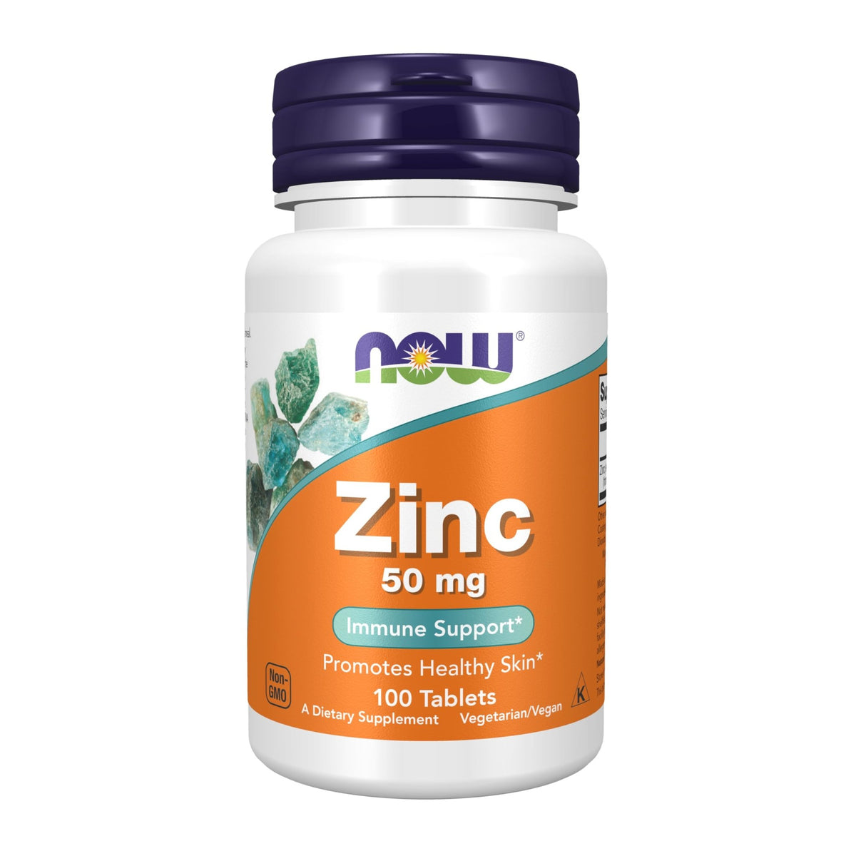 NOW Foods Supplements, Zinc (Zinc Gluconate) 50 mg, Supports Enzyme Functions*, Immune Support*, 100 Tablets - FENGGESTORE20
