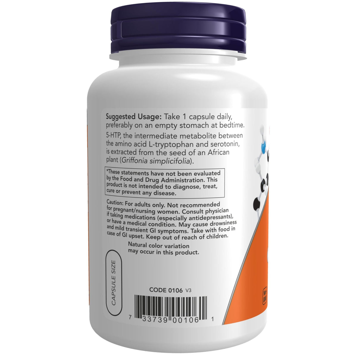 NOW Supplements, 5-HTP (5-hydroxytryptophan) 100 mg, Neurotransmitter Support*, 120 Veg Capsules - FENGGESTORE20
