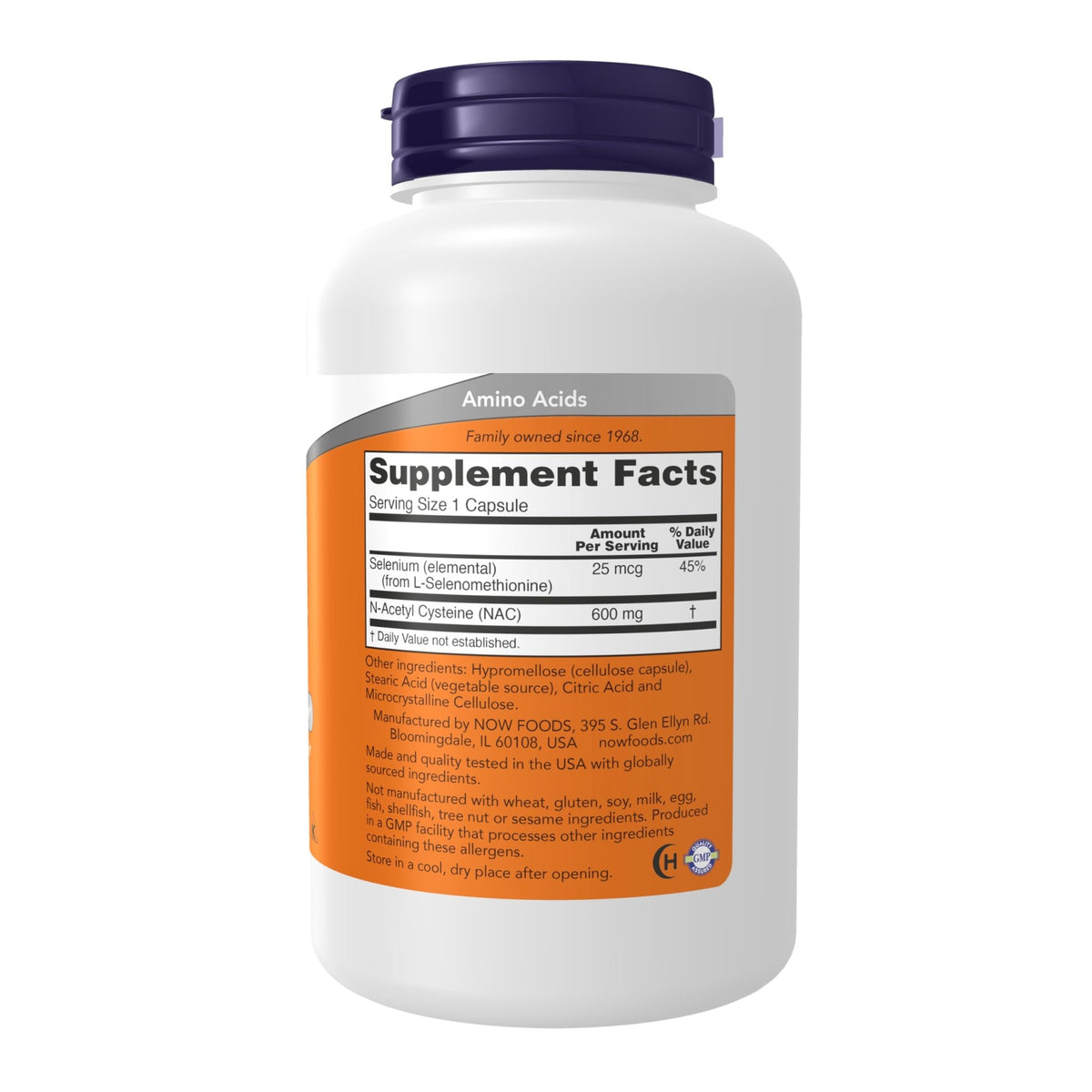 NOW Supplements, NAC (N-Acetyl Cysteine) 600 mg with Selenium, 250 Veg Capsules - FENGGESTORE20