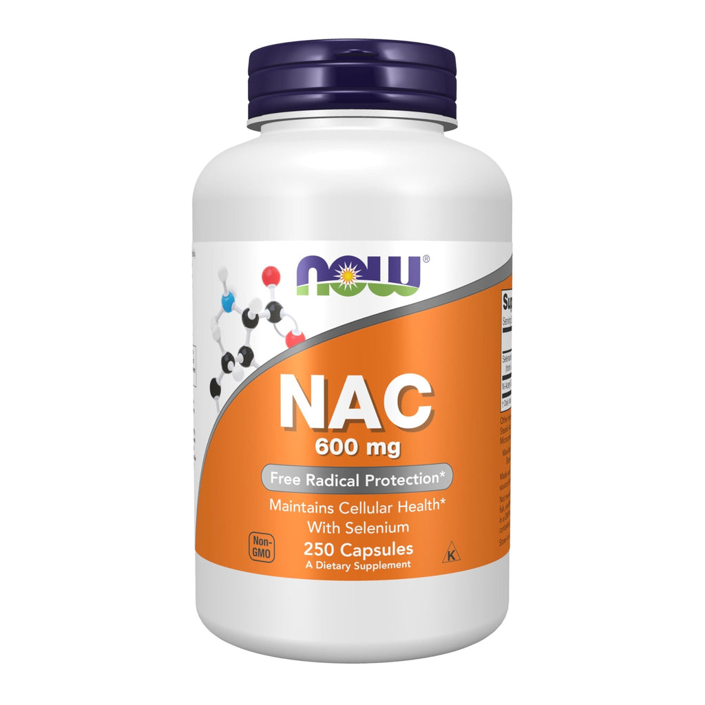 NOW Supplements, NAC (N-Acetyl Cysteine) 600 mg with Selenium, 250 Veg Capsules - FENGGESTORE20