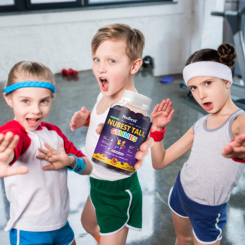 NuBest Tall Gummies for Kids Age 2+ & Teens | Bone Strength, Immunity, Digestive Health with Calcium, Vitamin D3, K2, B Complex, Magnesium, Zinc - FENGGESTORE20
