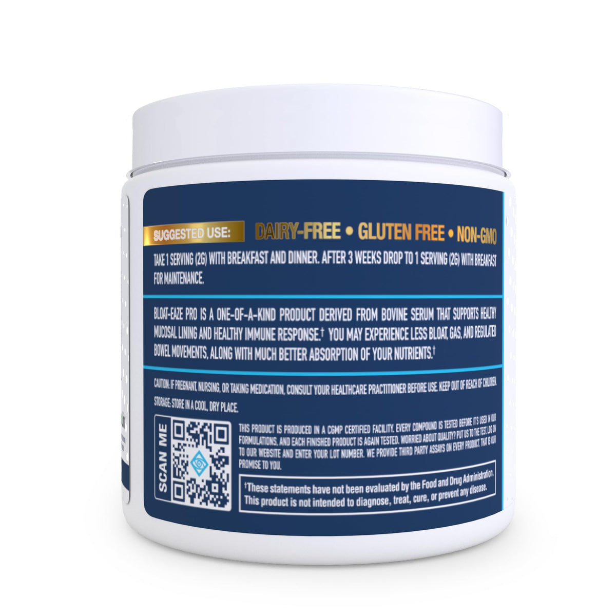 NuEthix Formulations Bloat Eaze Pro Support for Gut Barrier Function Dietary Supplement, 60 Servings - FENGGESTORE20