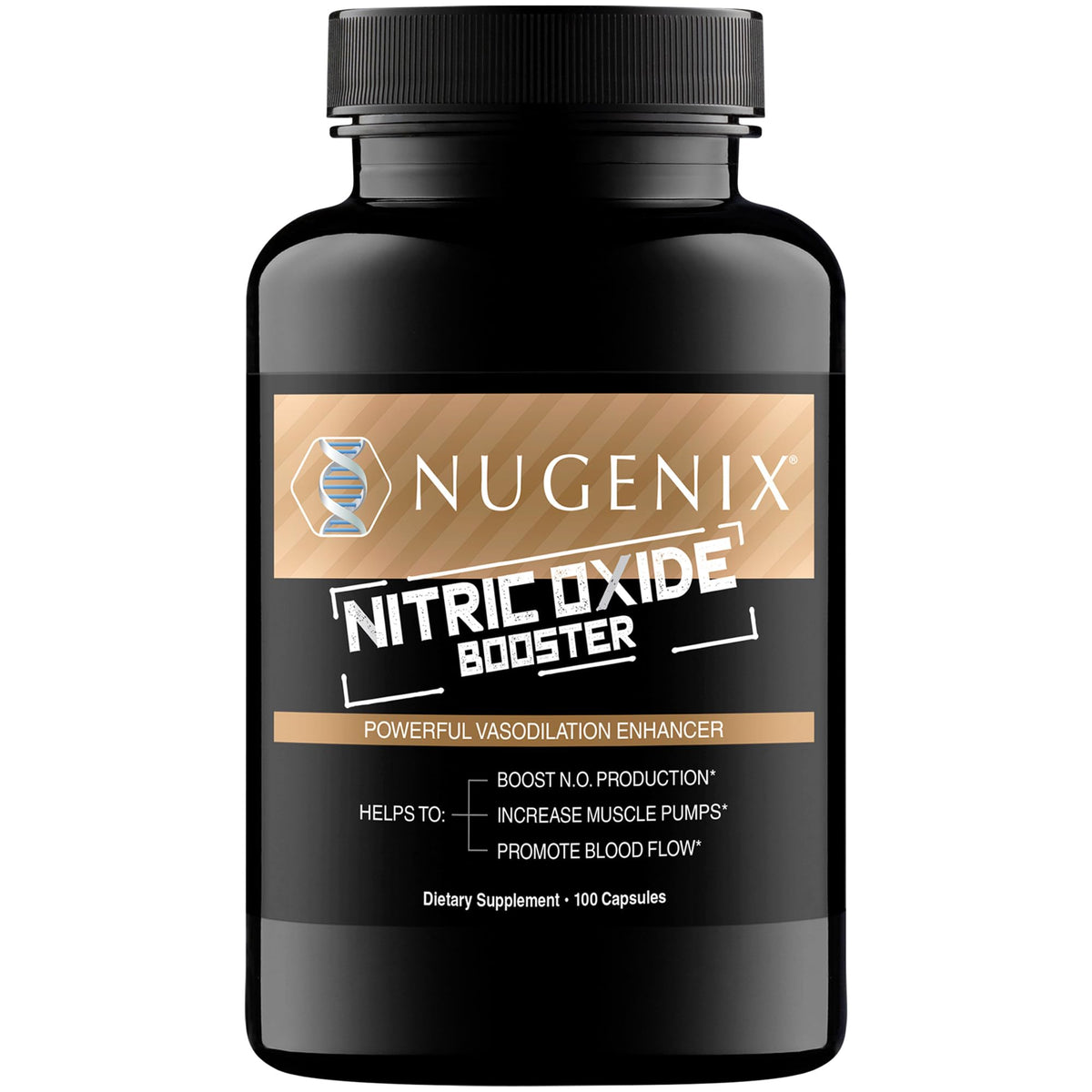 Nugenix Nitric Oxide Booster Supplement - Nitric Oxide Flow, L-Arginine, L-Citrulline, Pine Bark Extract - Vasodilator - 100 Capsules - FENGGESTORE20