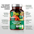 Number One Nutrition USDA Organic and Easy-to-Take Super Greens, Better Than Powder Fruits & Veggies Supplement with 28 Superfood - FENGGESTORE20