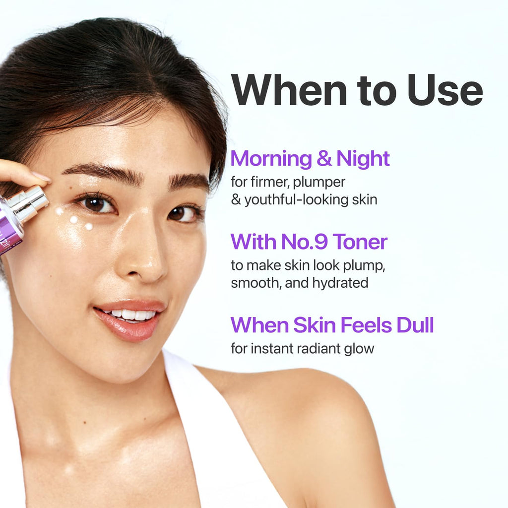 numbuzin No.9 NAD+ Peptide Lifting Serum for Face and Body, Firming & Wrinkles, 50 Peptide Essence for Sagging Skin, Fine Lines & Elasticity - FENGGESTORE20