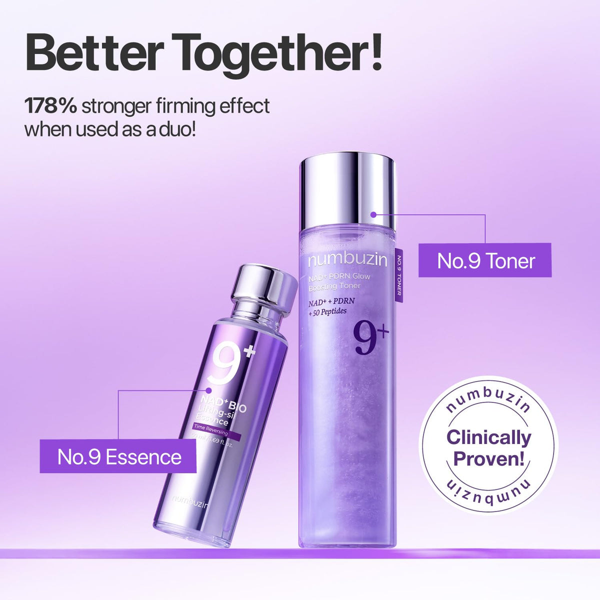 numbuzin No.9 NAD+ Salmon PDRN Glow Boosting Toner, Hydrating & Firming Toner for Wrinkles, Fine Lines & Dull Skin - FENGGESTORE20